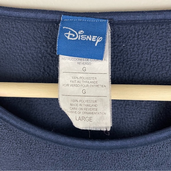 DISNEY Vintage Y2K Navy Blue Grumpy Genuine Attitude Crewneck Fleece Pullover - Picture 5 of 7